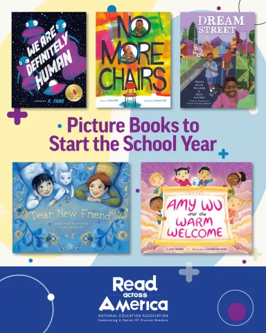 A collage of picture book covers for Back to School