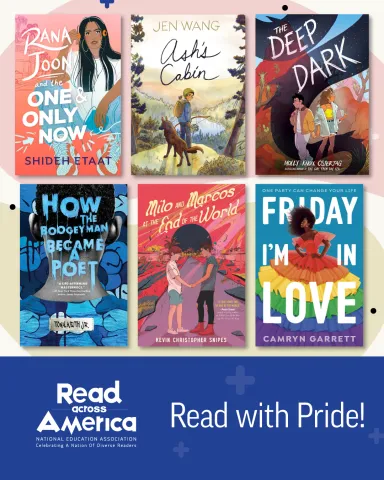 A collage of picture book covers for Pride Month